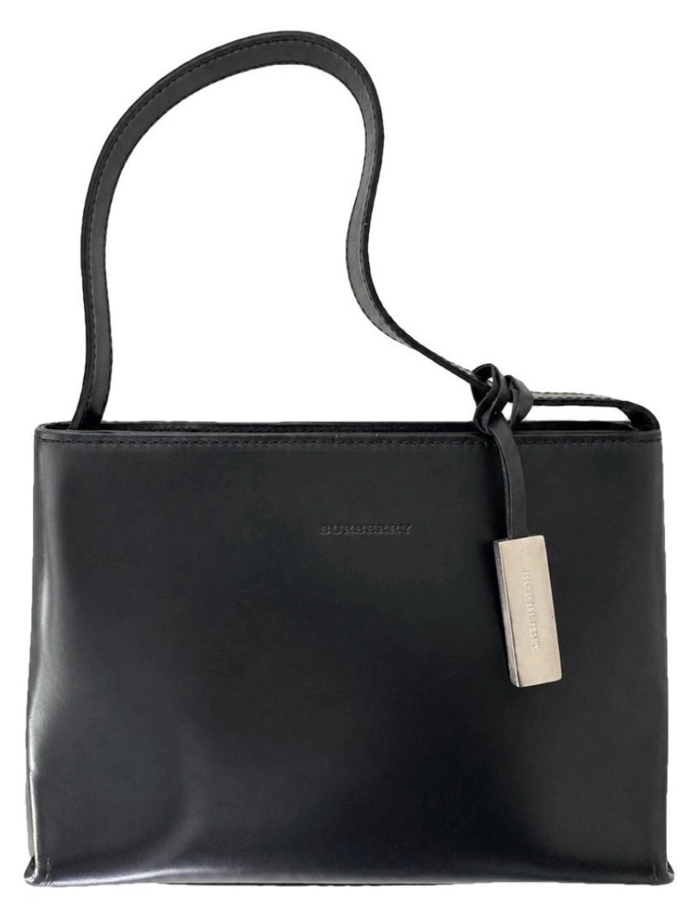 Burberry leather baguette shoulder bag